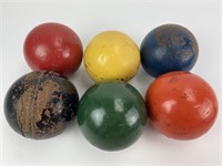 (6) Vintage Croquet Balls