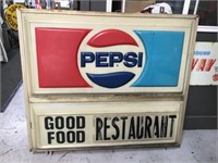 Original Pepsi light box approx 120 x 110 cm