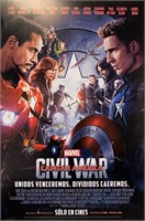 Autograph Captain America Civil War Poster