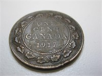 COINS ~ CANADA 1 ONE CENT OVER-SIZE PENNY 1917