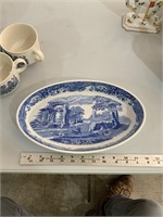 spode blue oval serving dish Italian Collection