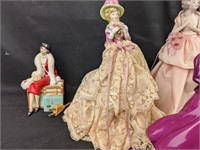 Pair of Vintage Victorian Doll Lamps & More