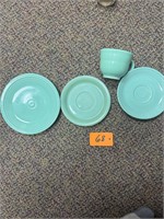 Lot of Jadite Dishes + Cup