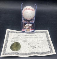 (D) Barry Bonds signed baseball w/COA