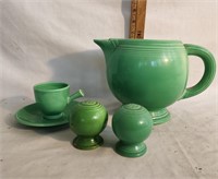 Early Fiestaware: Green Pitcher, Tea Cup