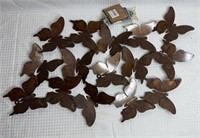 Metal Butterfly Wall Panel, Natural Rust Patina