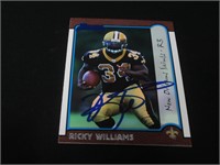 Ricky Williams Signed Trading Card RCA COA