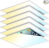 6pk Back-Lit 2x2FT LED Troffer Light Drop Ceiling