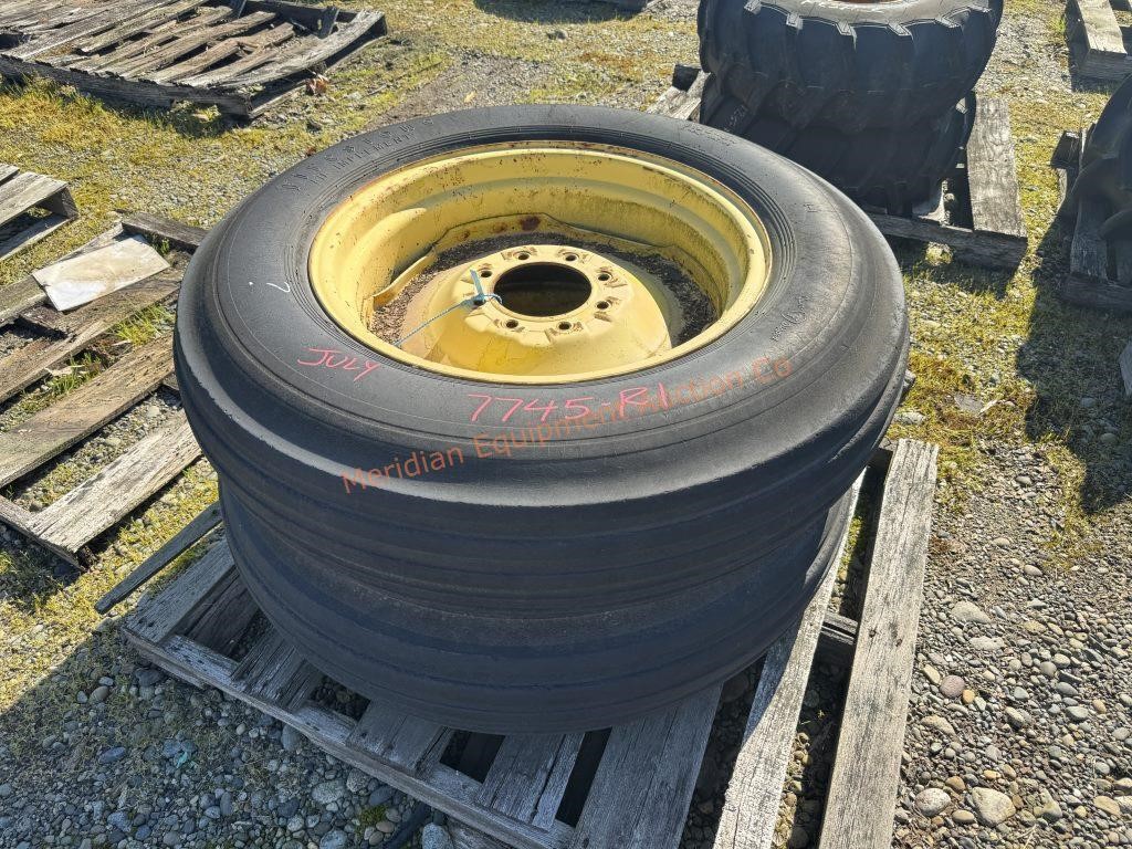 2- 9.00-24 Implement Tires w/ 8Lx8" Rims