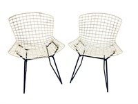 Pair of  Harry Bertoia wire Knoll side chairs