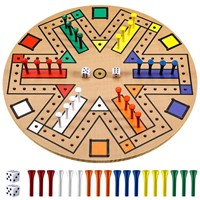 Kathfly Fast Track Board Game Wooden 3-6 Players