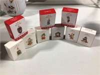 9 Hallmark miniatures keepsake ornaments