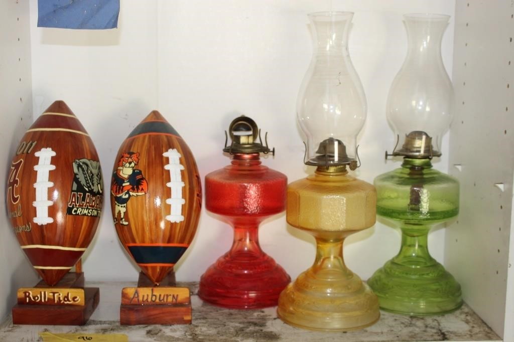 oil lamps and misc.