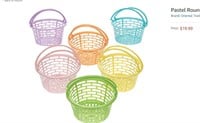 Pastel Round Baskets - Party and Events