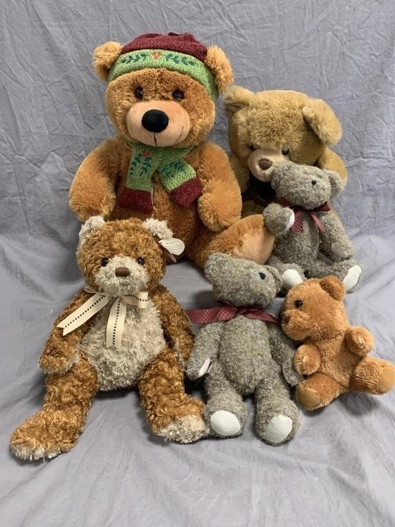 (6) Stuffed Bears