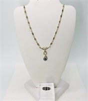 Sterling Marcasite Ring & Necklace