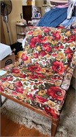 Vintage Wood & floral chair