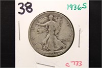 1936 S WALKING LIBERTY HALF DOLLAR COIN