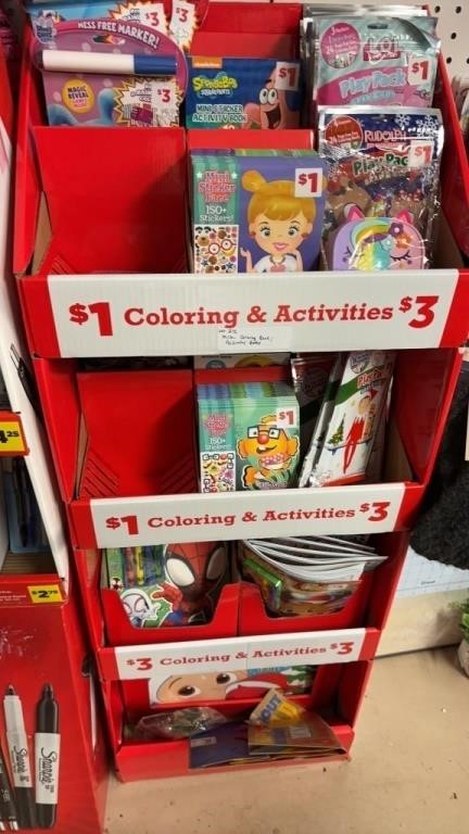Coloring books and stand