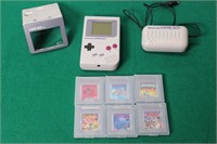 Nintendo Game Boy w/ Games - Magnifier - Case