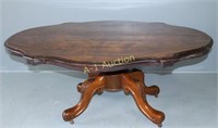 Burled Walnut Turtle Top Low Table