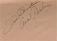 Ava Gardner and Frank Sinatra signature slip