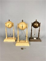 (3) Globe Clock Co. Clocks