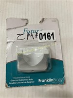 Franklin Brass Futura Double Towel Hook, White