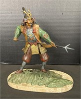 Hand Painted Brass Oriental Samurai.