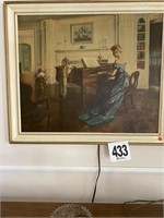 Lady Playing Piano Picture (LivingRm)