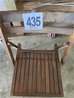 Wood Chair with Slats (Folding) (Garage)