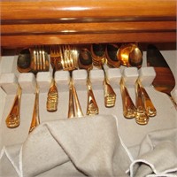 Gold Plated Flatware Set