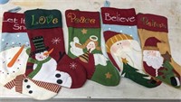 GROUP OF CHRISTMAS STOCKINGS