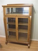 Antique Oak Empire Bookcase See Info