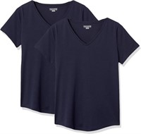 (N) Amazon Essentials Womens 2-Pack 100% Cotton Re