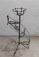 Vintage Painted Wrought Iron Plant Stand U11A