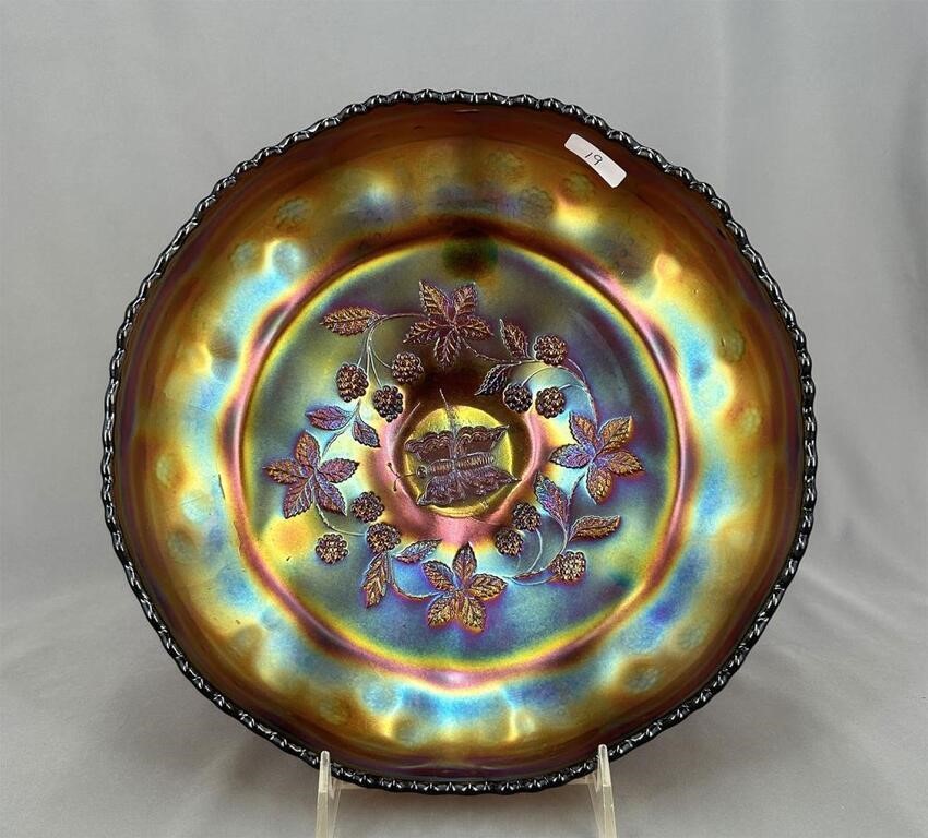 Butterfly & Berry center piece bowl - purple