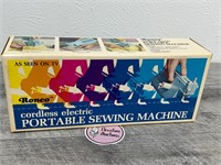 Vintage Ronco cordless portable sewing machine