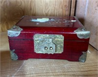 Small Asian Wooden Jewelry Box