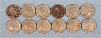 (12) Buffalo Nickels