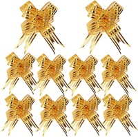 Gold Pull Bow 6.7 In  20 Pcs for Wrapping