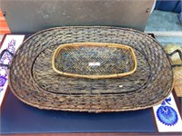 Large Woven Tray and Small Woven Tray
