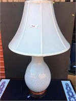 Oriental Milk Glass Lamp