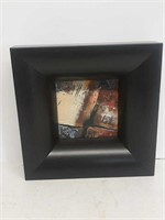 Abstract Oil Painting In Deep Shadowbox Frame