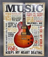 Metal Music Guitar Sign