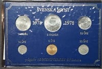 1970s Sweden BU Coin Mint Set