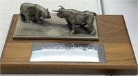 Bull and Bear Plaque