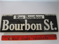 Enamel Bourbon St Sign - Made in Japan