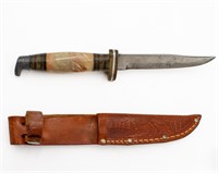 Weske Stack Handle Hunting Knife Used