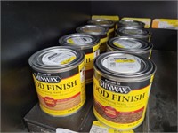 GROUP OF MINWAX WOOD STAIN 8 OZ CANS